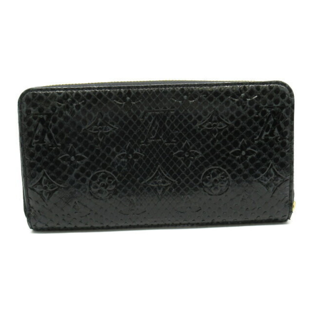 Louis Vuitton Python Long Wallet Leather Black Zi… - image 2